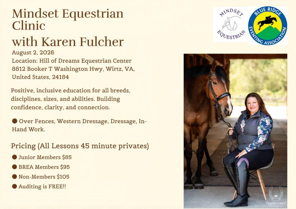 Flyer for Karen Fulcher clinic